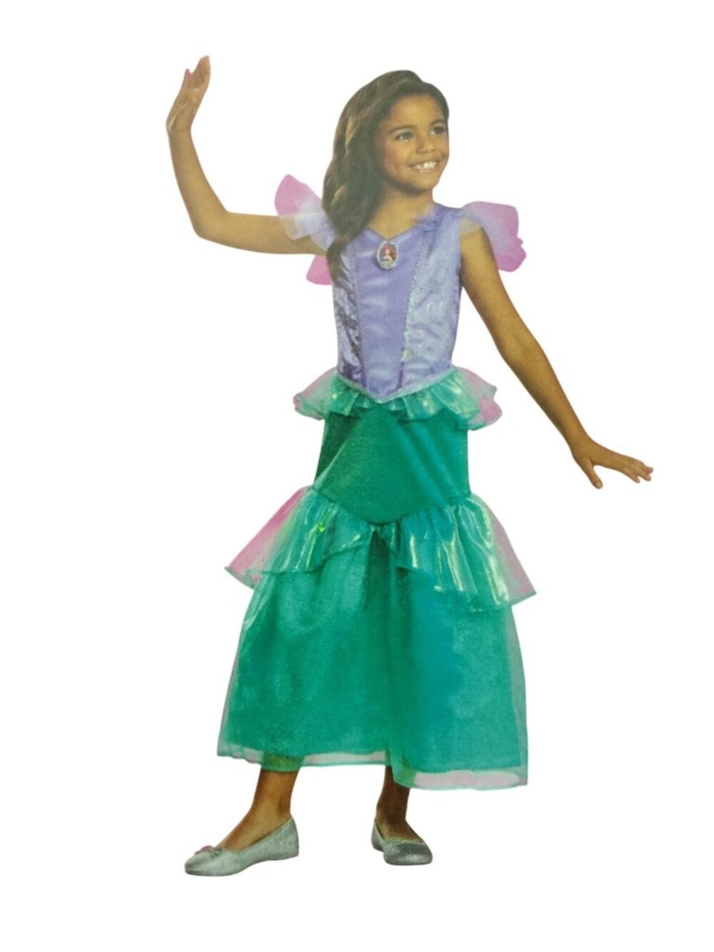 Disguise Disney Princess Girls S (6/6X) Deluxe Ariel Dress Halloween Costume